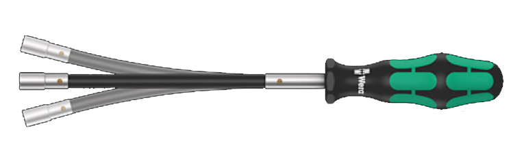 Destornillador para abrazaderas de eje flexible
