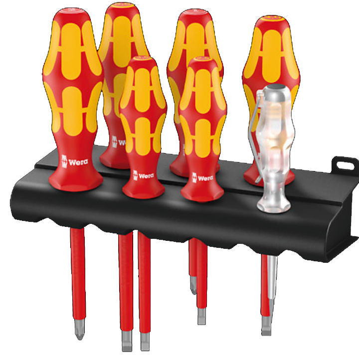 Rack Juego de destornilladores Kraftform Plus Serie 100